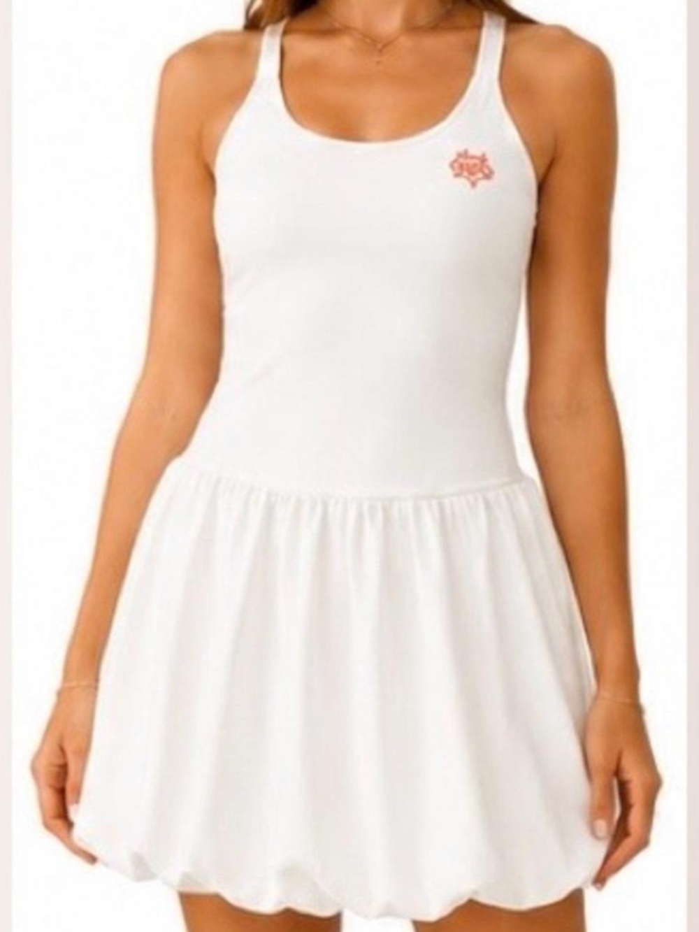 Roller Rabbit White Athletic Tennis Dress with Built in Shorts w Pockets NWT XL - Picture 4 of 8